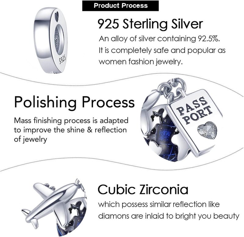 VALGACLS Mom Wife Daughter Love Heart Wedding Rings Charms 925 Sterling Silver Charms for Bracelets Necklace Valentine's Day Mother's Day Jewelry Charm for Women - Image 5